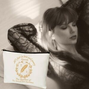 Cosmetic/ Travel Bag with Zipper & Print of Taylor Swift’s Slogan for TTPD NEW